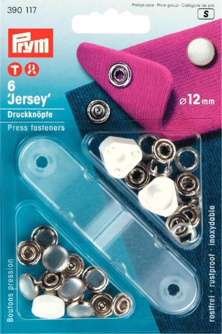 Druckknöpfe - "Jersey" Messing Perlkappe - 12mm