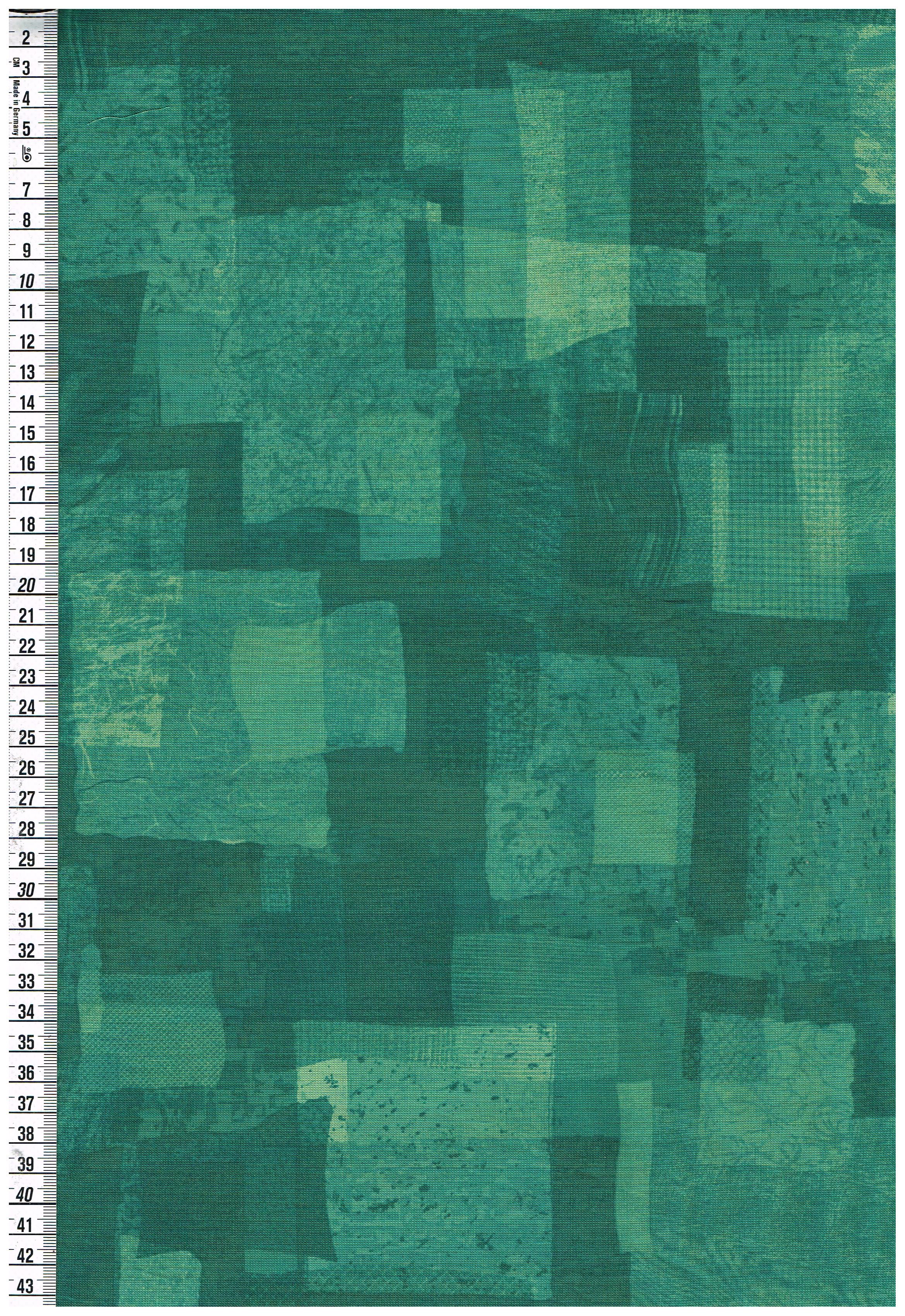 Patchwork - abstraktes Muster aus Vierecken - grün